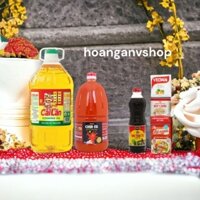 Dầu ăn Cái Lân 5l, Tương ớt Chinsu 2.1kg - Tặng 1g Bột Ngọt 100gr, 1g Bột Canh 190g,1g Hạt Nêm 55g,1c Nước Tương 500ml