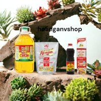 Dầu ăn Cái Lân 5lit, Hạt Nêm Aji Ngon Heo 2kg - Tặng 1c Nước Tương 500ml,1g BộtNgọt 100g,1g Bột Canh 190g,1g Hạt Nêm 55g