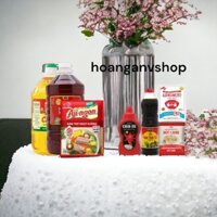 Dầu ăn Cái Lân 5l,Nước mắm 4.8l,Hạt Nêm Aji Heo 400g-1c Tươngớt 250g,1c NướcTương 500ml,1gBộtNgọt Aji100g,1gBộtCanh 190g
