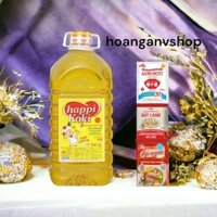 Dầu ăn Happi Koki 5l - Tặng 1gói Bột Ngọt Hạt Lớn 100gr, 1gói Bột Canh 190gr, 1gói Hạt Nêm 55gr