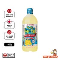 Dầu ăn hoa cải (dầu hạt cải) Ajinomoto Nhật Bản 1l - chứa nhiều dinh dưỡng tốt cho tim mạch