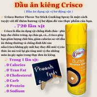Dầu ăn kiêng vị bơ Crisco ( vị bơ động vật )- dạng xịt ( 0 calories/ 0 transfat/ 0 carbs ,…)