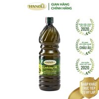 Dầu ăn oliu Hanoli 1L chứa 75% dầu oliu siêu nguyên chất - Nhập khẩu nguyên chai Hy Lạp