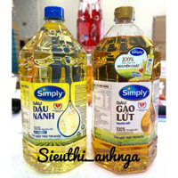 Dầu Ăn Simply 2l Đậu Lành/ Gạo Lứt (Dầu Ăn Tốt Cho Tim Mạch)