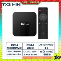 Đầu Android tv box TX3 Mini Plus Nâng Cấp Có RAM 2G + S905W2, Rom 16G, wifi 2.4gh, sủ dụng phân mền ATV 11 bản 2022