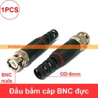 Đầu bấm BNC Q9 cho cáp đồng trục camera CCTV chuôi nhựa OD-6mm (1 chiếc)