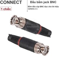 Đầu bấm dây BNC cho camera cáp đồng trục chuôi vỏ nhựa 1 chiếc - BNC male connetor jack plug