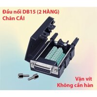 Đầu bấm DB15 Female (cái) vặn vít, không hàn. Tạo cáp COM máy CNC PLC công nghiệp, nối cáp Riser DB15 sang DB9 DB25 DB37