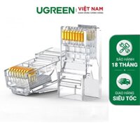 Đầu bấm hạt mạng Cat 6 trong suốt UGREEN NW120