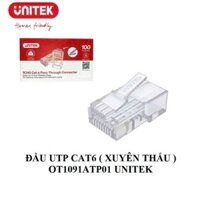 Đầu bấm Hạt mạng CAT6 Xuyên thấu (OT1091ATP01) UNITEK cao cấp