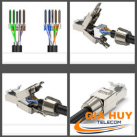 Đầu bấm hạt mạng Cat6A STP không dùng Tool, chống nhiễu Shielded