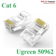 Đầu bấm mạng Cat6 mạ vàng 50c/hộp Ugreen 50962 cao cấp