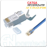 Đầu bấm mạng CAT6A chống nhiễu FTP ACT-F6AS-P100 chuyên bấm dây mạng cat6A commscope, cat6 vinacap lõi to
