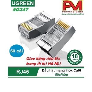 Đầu bấm mạng RJ45 Cat6 Ugreen 50247 (Hộp 50 cái)