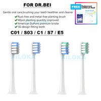 [Đầu bàn chải đánh răng] 20 chiếc - Đầu bàn chải đánh răng điện for Xiaomi DR. B Doctor Bei Replacement Brush Head electric toothbrush BEI C01/S03/C1/C2/S7/E5 For DR BEI support bass method clean