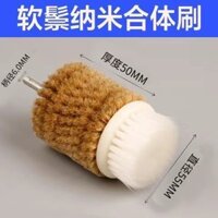 [Đầu bàn chải điện] Bàn chải làm sạch Bàn chải điện Quả óc chó Kim cương phủ bột giấy Bàn chải lông lợn Hoang Dã Lông lợn Thuja rễ chạm khắc đánh bóng và đánh bóng đầu mài