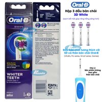 Đầu bàn chải điện Oral-B 3D White (hộp 3 đầu) sạch, trắng răng mỗi ngày