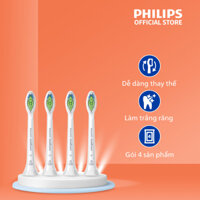 Đầu Bàn Chải Điện W2 Philips Sonicare  HX606467 Sạch Sâu, Trắng Răng - Bộ 4 Cái - Trắng - Hàng Chính Hãng