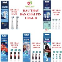 Đầu bàn chải thay thế bàn chải trẻ em Oral-B Stages Power và người lớn Interspace/ Ortho Care