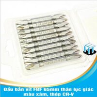 Đầu bắn vít FBF 65mm thân lục giác màu xám thép CR-V