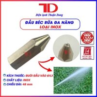 Đầu béc xịt rửa đa năng, đầu xịt rửa vệ sinh bảo dưỡng máy lạnh điều hoà - Điện Lạnh Thuận Dung - Inox - 5cm