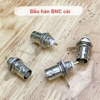 Đầu BNC cái hàn vào tủ kỹ thuật ổ cắm âm tường - BNC Female Socket Solder Connector Chassis Panel Mount Coaxial Cable Adapter