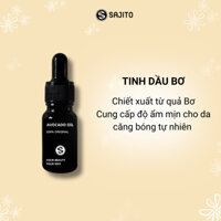 Dầu bơ dưỡng ẩm da tóc móng cho làn da mịn màng căng bóng avocado oil Sajito S 10ml