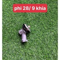 Đầu Bò Lắp Dao Máy Phát Cỏ Phi 28 / 9 Khía , Đầu Lắp Dao Lắp Bát Cước Máy Phát Cỏ (kho6101)