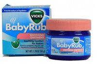 Dầu bôi ấm ngực giảm ho cho bé Vicks Baby Rub hộp 50g từ Mỹ