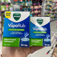 Dầu Bôi Ấm Ngực Giảm Ho Vicks VapoRub 100g, 50g(date 2026)