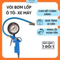 Đầu bơm ô tô xe máy, đồng hồ đo áp suất lốp xe hàng xịn, súng bơm lốp dùng hơi có dầu, đầu vòi bơm lốp xe ô tô xe máy