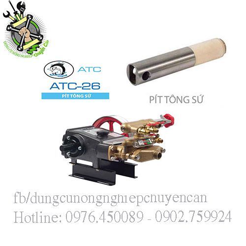 Đầu bơm pít tông sứ made in China ATC-26 (1 Hp)