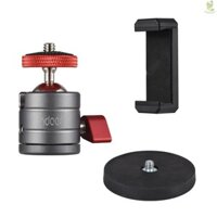Đầu bóng Andoer Mini Ball Head 360° Xoay được Ballhead Tripod Mount Hợp kim nhôm có đế từ tính Giá đỡ điện thoại thay thế cho iPhone 14 / 13 / 12 / 11 Huawei Sa Came-211