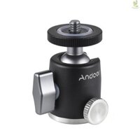 Đầu bóng Andoer Mini Ball Head Tripod Ballhead Mount Adapter Hợp kim nhôm Đầu nối vít 1 / 4 Inch có đáy 1 / 4 Inch Chủ đề 3kg Tải trọng Came-211