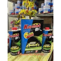 Dầu Bóng Kuruma 2:1 nhanh khô (sơn ôtô xe máy) Bộ lớn 3.4L Bóng + 1.7L cứng