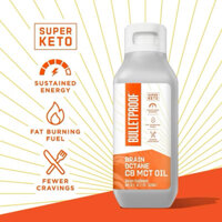Dầu Bulletproof MCT oil C8- Brain Octane oil- Bổ sung năng lượng, Tốt cho não- USA- Keto GYM ĐỐT Mỡ