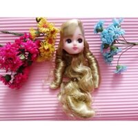 Đầu búp bê Licca tóc xoăn lọn  vàng có mái - 190k