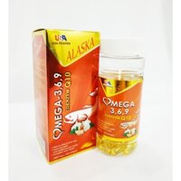 Dầu Cá Alaska Deep Sea Fish Oil Omega 369 Coenzym Q10 - Tốt Cho Mắt, Tim, Não, Đẹp Da - Alska Omega 3 6 9 - Lọ 100V