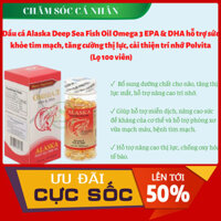 Dầu cá Alaska Deep Sea Fish Oil Omega 3 EPA &DHA hỗ trợ sức khỏe tim mạch,tăng cường thị lực,cải thiện trí nhớ (hộp100v)