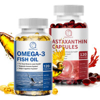 Dầu cá BEAU Omega-3 120 chiếc + astaxanthin 120 chiếc