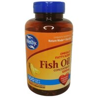 Dầu cá cao cấp cô đặc Welby Omega-3 Fatty Acids Fish Oil Concentrate 1200 mg 100 Softgels siêu tinh khiết của Mỹ