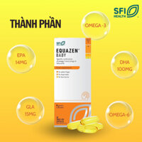 Dầu cá cho trẻ từ 6 tháng đến 3 tuổi Equazen Baby 30 viên phát triển não bộ toàn diện cho bé