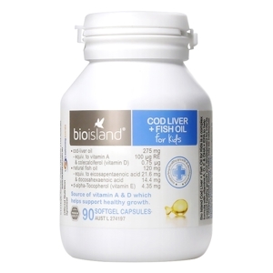 Dầu cá Cod Liver Fish Oil Bio Island - 90 viên