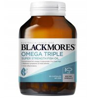 Dầu cá hàm lượng cao Blackmores Omega Triple của Úc lọ 60 viên