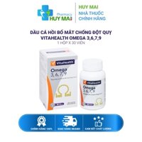 Dầu cá hồi bổ mắt chống đột quỵ VitaHealth Omega 3,6,7,9 Hộp 30 viên