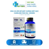 Dầu cá hồi bổ mắt chống đột quỵ Careline Fish Oil 1000mg Hộp 100 viên