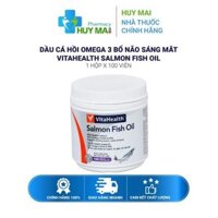 Dầu cá hồi Omega 3 VitaHealth Salmon Fish Oil bổ não sáng mắt Hộp 100 viên