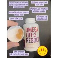 Dầu cá hồi Omega Life 3 Resolv UNI của Mỹ Lựa chọn tốt nhất cho trái tim khỏe hộp 120v