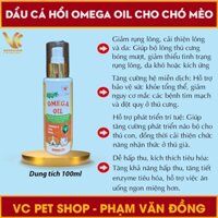 Dầu cá hồi Omega Oil bổ sung omega 3, EPA, DHA cho chó mèo 100ml | VC Pet Shop