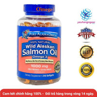 Dầu Cá Hồi Pure ALaska Omega Wild Salmon Oil 1000MG 210 Viên của Mỹ.